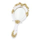 1Pc Creative Makeup Mirror with Handle Retro Style Portable Mirror for