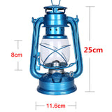 Retro Outdoor Camping Kerosene Lamp Oil Light Lantern Mediterranean Style Decor Multifunction Iron Structure lampiao querosene