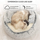New Warm Dog Bed Cat Mat Round Plush House Sofa Soft Sleeping Pet Basket For Dogs Cats Nest 2 In 1 Pet Bed Pet Cushion Supplies
