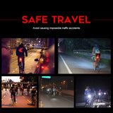 USB Charging LED Ride Warning Light Flare Emergency Road Disc Safety Light Flashing Roadside Beacon Tool US Bicycle Lights