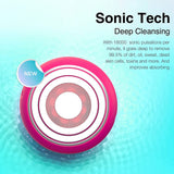 Smart Sonic Electric Facial Cleaning Brush Deep Cleaning Skin Exfoliation Waterproof Silicone Face Scrubber Facial Skin Massager