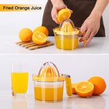 Lemon Juicer Manual Juicer, Fruit Juicer With Built-In Measuring Cup, Non-Slip Silicone Handle