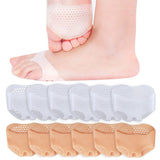 6 Pairs Silicone Forefoot Pad Metatarsal Pads Ball Of Foot Cushions Support Gel Foot Cushion  for Reducing Forefoot Pain Callus