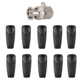 1 Pcs Bnc Male Plug Right Angle Crimp &amp; 10Pcs Radio Clip Rugged Belt Clip For Motorola Two Way Radio Walkie Talkie