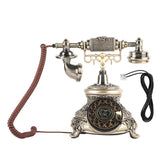Retro Vintage Phone Desktop Home Landline Phone Old Phone European Resin Classical Rotary Dial Telephone for Home Office Hotel