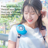 2020 Summer Mini Fan Leafless Turbo Style Handheld USB Rechargeable Wearable Portable Desktop Fan with Rotating Dial Strap