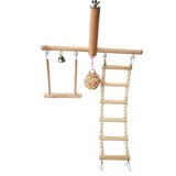 Bird Cage Stand Play Gym Conure Parrot Perch Playground Climbing Ladder Swing Rattan Ball Chew Toys
