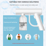 300ml Nano Blue Light Atomizer Steam Machine Handheld Rechargeable Cleaning Sprayer for Home Office School or Garden