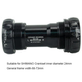 New MTB Bicycle Hollow Bottom Bracket Axis BB Cycling Aluminum Alloy Bike Waterproof BSA 68/73mm Crank Set Axis Parts