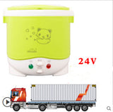 12V 24V 220V mini rice cooker car trucks electric soup porridge cooking machine food steamer warmer fast heating lunch box