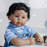 Baby And Toddler Dolls Soft Material Simulation Baby Black-skinned Doll Cute Doll Newborn Gift For Children