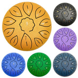 tongue Drum 6 Inch 11 Tone Steel Tongue Drum Set Hand Pan Drum Pad Tank Sticks Carrying Bag Percussion Instruments Accessories