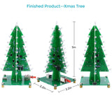 DIY Electronic Kit 7 Colors 3D Christmas Tree LED Flash Kit Three-Dimensional Colorful RGB LED Circuit Fun Suite Christmas Gift