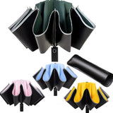 Inverted Umbrella Windproof Anti-UV Automatic Folding Umbrella Night Reflective Strip Auto Reverse Umbrella