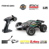 Q903 RC Car Brushless 1:16 2.4G 4WD 52km/h High-speed Off-road Truck RTR W/Light RC Car Children's Toy For Boy Gift Voiture
