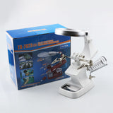3 Hand Soldering Iron Stand Welding Tool With Magnifying Glass Illuminated LED Alligator Clip Holder Clamp Helping Repair
