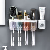 1 Set Toothbrush Holder Wall Set Toothbrushes Cup Mouthwash  Dental  Mug Squeezer Tooth Tumblerful Household Washing Table Shelf