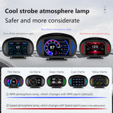 P2 OBD Car HUD Head-up Display LCD Instrument GPS Vehicle Slope Meter Atmosphere Lamp