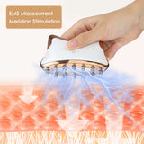 Auto Meridian Instrument EMS Microcurrent Meridian Stimulation Lymphatic Detoxification 3Color Light Therapy Body Face Massager