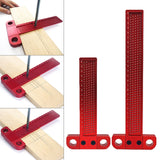 T Type Square Ruler Precision Woodworking Scriber Hole Positioning Marking Tool 67JE