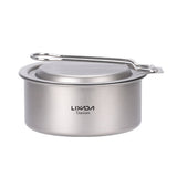 LIXADA Titanium Camping Stove Alcohol Stove Pocket Stove Outdoor Wood Burning Stove Camping Pot Holder BBQ Firewood Bracket