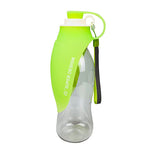 580ml Portable Pet Dog Water Bottle Soft Silicone Leaf Design Travel Dog Bowl For Puppy Cat Drinking Outdoor Pet Water Dispenser