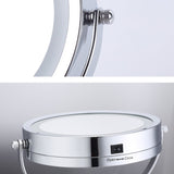 Portable Size 5X Magnification Facial Makeup Cosmetic Mirror Round Shape LED Light Women Desktop Makeup Mirror 2018 Hot New