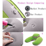 Inflatable Soft Car Travel Head Neck Rest Air Cushion U Pillow Sleep Cushion Z5 Special Design Unique Structure for Outdoor