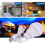 LED emergency light bulb, USB interface with cable Portable Camping Lamp Mini Bulb Book Light Reading Student Study Table Lamp