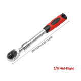 1/4" 3/8'' 1/2'' Flex Head Socket Ratchet Wrench Extendable Ratchet Auto Repair Automatic Maintenance Tool Flex 21/33.5/43.5cm