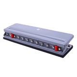 Handheld DIY Mushroom 12 Holes Punch Puncher Paper Cutter Ruler 6 Sheets Punch Capacity A4/A5/A7/B5 for Office School Supplies