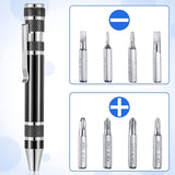 8Pcs Pen Screwdriver Multitool Pen Style Precision Screwdriver Pen Style 8 In 1 Magnetic Pocket Screwdriver For Home