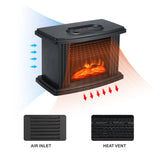 Electric Fireplace Heater With Remote Control Fireplace Electric Flame Decoration Portable Indoor Space Heater for Bedroom