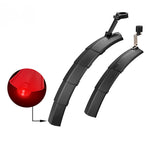 Telescopic Folding Bicycle Fender Taillight Mountain Road Bike Adjustable Mudguard Front Rear Wings For Bicycle Bike Parts