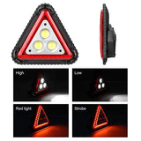 Triangle Traffic Warning Light Portable LED Working Light Car Red Hazard Warning Light USB Rechargeable Foldable 4 Modes
