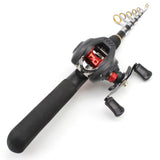 1.65m Fishing rod with reel telescopic  Portable Casting Rod and Reels set Travel Outdoor sports Trout  fishing fish Boat pole