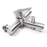 Wall Mount Cold Hot Water Mixer 304 Stainless Steel Triple Valve Nozzle Tap Bathtub Faucet Bathroom Shower Faucet