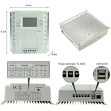 P40 40A MPPT Solarladeregler 12V/24V Batterie Max 100V 50-520W 10AWG
