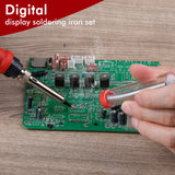 JCD 80W Soldering Iron 908U Update Multi-function Button Adjustable Temperature Soldering Station LCD Lighting Display Iron 908