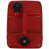 12L Portable Boat Yacht Engine Marine Outboard Fuel Tank Oil Box With Connector Red Plastic Corrosion-Resistant Anti-Static