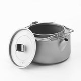 Titanium Kettle Outdoor Camping Pot Portable Mountaineering Trekking Water Boiling Tool Travel Hiking Cookware Equipment