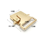 20pcs Machine Bag Lock Metal Turn Lock Bag Briefcase Spring Press Lock Snap Light Gold Zinc Alloy Craft DIY Hardware Accessory