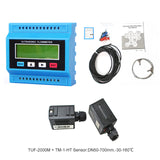 TUF-2000M DN15-100 DN50-700mm DN80-6000 DN300-6000 Digital Ultrasonic Flowmeter Module Sensor Indicator Counter Water Flow Meter