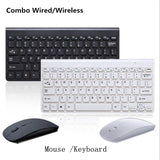 Wireless Mouse Keyboard Combo Set 2.4G Mini Size Multimedia For Tablet Laptop Mac Desktop PC TV Andrews Windows
