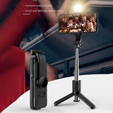 3 In 1  Aluminum Alloymini Wireless  Bluetooth-compatible Selfie Stick With Tripod Foldable Monopods Universal For Smartphone
