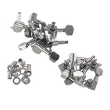 2set Guitar Sealed Small Peg Tuning Pegs Tuners Machine Heads for Acoustic Electric Guitar Guitar Parts(Silver 3R3L&amp;6R