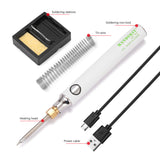 Handskit USB Charging Soldering Iron 5V 8W Adjustable Temperature Electric Soldering Iron Kit with Soldering station solder Wire