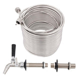 Jockey Box Conversion Kit 120' Coil Single Chrome Forward Sealing Beer Faucet Build Your Own Jockey Box  Homebrew Draft Beer Box