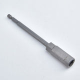 Impact Drill Bar Wrench Extension 8Pcs Socket Adapter Set 8Pcs Power Nut Driver Long Metric 150mm 1/4 Inch Hex