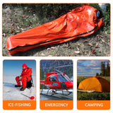 2 Pack Emergency Sleeping Bag Waterproof PE Survival Sleeping Bag Lightweight Thermal Bivy Sack Portable Blanket for Camping